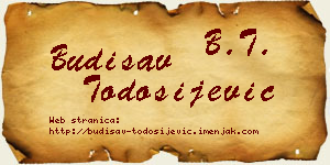 Budisav Todosijević vizit kartica